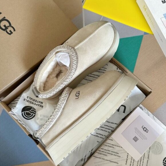 UGG TAZZ Tasman Suede PLATFORM SLIPPER Clog Shoe - Picture 3 of 7